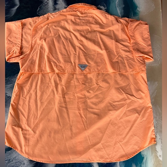 SALE! BUY or BUNDLE NWOT Columbia PFG Bahama Short Sleeve Shirt Orange SzL UPF50 - Picture 5 of 9